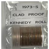 1973-S Proof Kennedy Half Roll