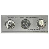 1965 1966 1967 Kennedy Half Special Mint Set Trio