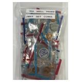 Bag of 100 Well Mixed Mint Set Coins in Pliofilm