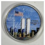 2001 Silver Eagle Twin Towers Colorized Both Sides