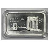 Vintage Brooklyn Bridge 1 oz Silver Bar