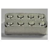One 1 Ounce .999 Silver LEGO Block