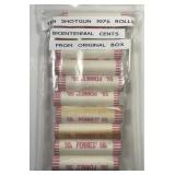 10 Shotgun Bank Wrapped Rolls of 1976 Lincoln Cent