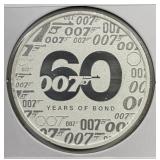 TUVALU: 2022 Silver $1 James Bond 60th 1 oz .999