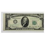 1950-D $10 FRN Note, Off Centered Error