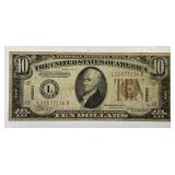 1934-A $10 FRN HAWAII Overprint Fine Fr# 2303