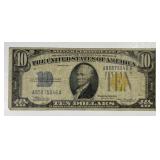 1934-A $10 FRN NORTH AFRICA Yellow Seal Fr#2309