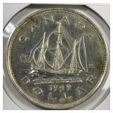 CANADA: 1949 Silver Dollar Uncirculated Prooflike