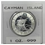 CAYMAN ISLANDS: 2017 Silver $1 Marlin 1-oz .999