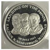 Silver Proof Moon Landing 1/2 Ounce Medallion