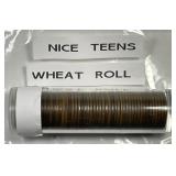 50-Coin Roll Lincoln Cents From The Teens