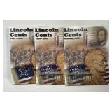 Three Lincoln Cent Folders 1941-2008