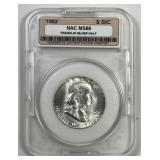 1962 Franklin Silver Half Brilliant Uncirculated