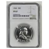 1962 Franklin Silver Proof Half NGC PF67