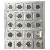 GREAT BRITAIN: Lot of 20 British 1 Pound Coins