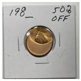 198X Lincoln Cent Struck 50% Off Center ERROR