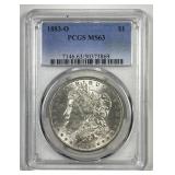 1883-O Morgan Silver $1 PCGS MS63