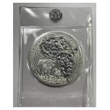 RWANDA: 2015 Silver 50 Francs Cape Buffalo 1 oz