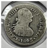 MEXICO: 1803 Mo PI Silver One Reale
