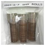 1965 1966 1967 Roosevelt Dime Special Mint Rolls