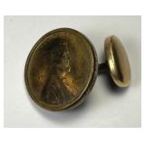 Vintage Cufflink With Uncirculated BU 1909 Lincoln