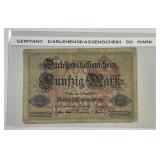 GERMANY: 1914 50 Mark Darlehenskassenschein
