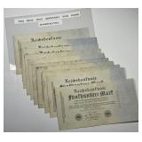 GERMANY: 1922 500 Mark Not Lote of 10
