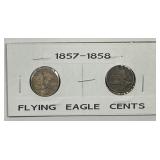 1851 & 1858 Flying Eagle Cent Pair