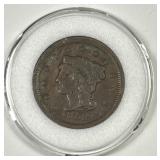 1852 Braided Hair Large Cent Very Fine VF