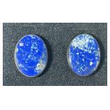 Vintage Lapis Lazuli Earrings Signed W.E. Richards
