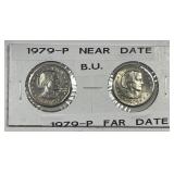1979-P Susan B. Anthony $1 Near & Far Date Variety