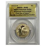 2015-W Sacagawea Enhanced $1 FDI ANACS EU69