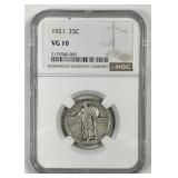 1921 Standing Liberty Silver Quarter NGC VG10