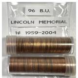 Lot of 96 Lincoln Memorial Cents 1959-2004 BU