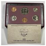 1990 Bankers Box Uncirculated 5-Coin Mint Bank Set