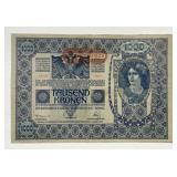 AUSTRA: 1902 1000 Kronen Currency Note