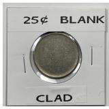 Quarter Blank Type 2 Planchet w/ Upset Rim