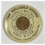 1925 Lincoln Cent BU in Vintage Advertising Mirror