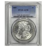1889 Morgan Silver $1 PCGS AU58