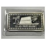 US Air Force Academy 1 Ounce .999 Silver Bar
