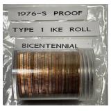 1976-S Eisenhower Proof $1 Type 1 Roll