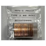 1976-S Eisenhower Proof $1 Type 2 Roll