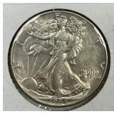 1944 Walking Liberty Silver Half AU