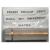 Lincoln Memorial Proof Cent Roll Of 10 Mixed Dates