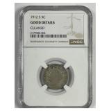 1912-S Liberty V Nickel KEY DATE NGC Good details