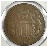 1870 Two Cent Piece Fine F