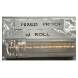 Lincoln Memorial Proof Cent Roll Mixed Dates