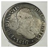 PERU: 1803 Lima JP Silver 2 Reale