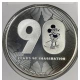 NIUE: 2018 Silver $2 90 Years Disney 1 oz