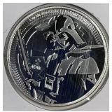 NIUE: 2019 Silver $2 Darth Vader Star Wars 1 oz